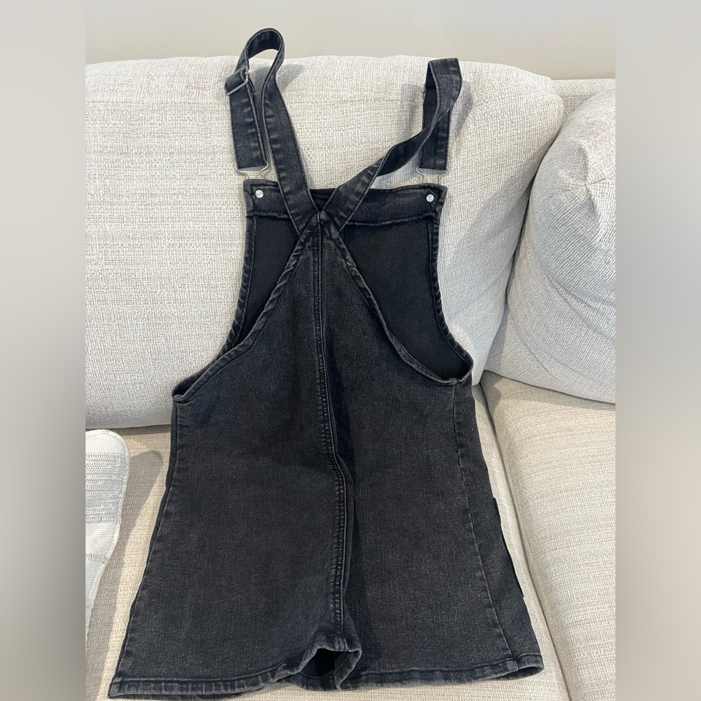 Black overalls dress